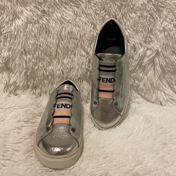 fendi rockoko slip on sneakers